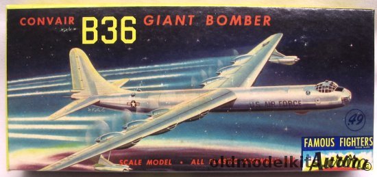 Aurora 1/333 Convair B-36 Giant Bomber, 492-49 plastic model kit